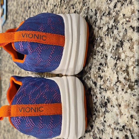 VIONIC AGILE HYDRA MESH COMFORT SLIP-ON SNEAKERS. SIZE 9.5. PURPLE/ORANGE. - Picture 7 of 12